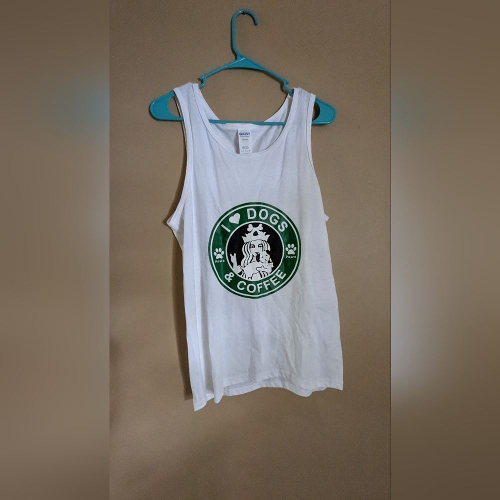 I LOVE DOGS AND COFFEE TANK